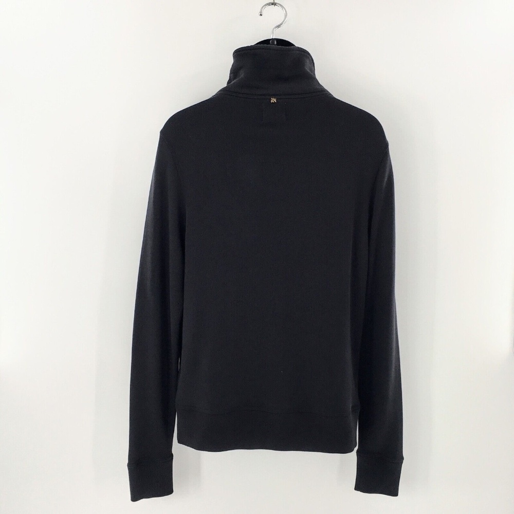 Billy Reid Mens Shawl Neck Pullover Black Cotton Jersey Sweatshirt Knit Sz M - Picture 8 of 14